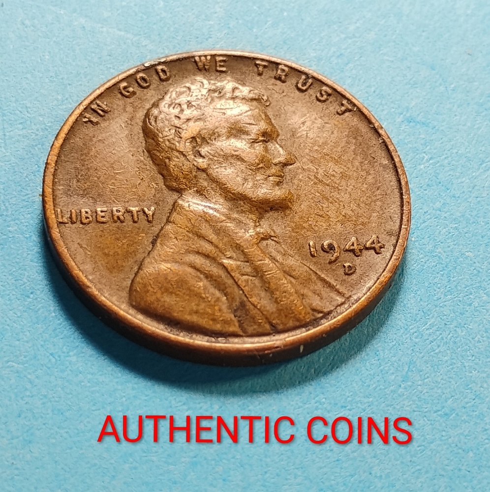 ✅‼️1944 D Lincoln Wheat Penny Authentic Coins War Penny